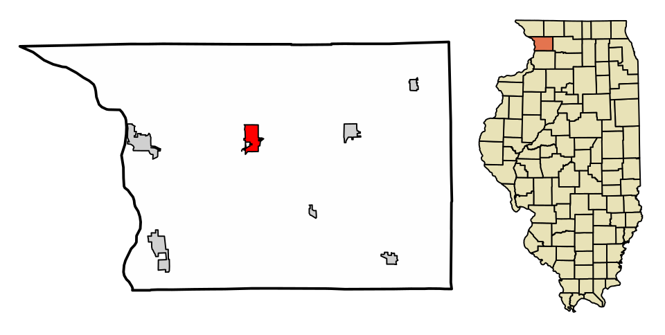 Locator map of Mount Carroll