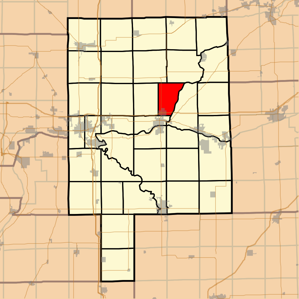 Locator map of Dayton