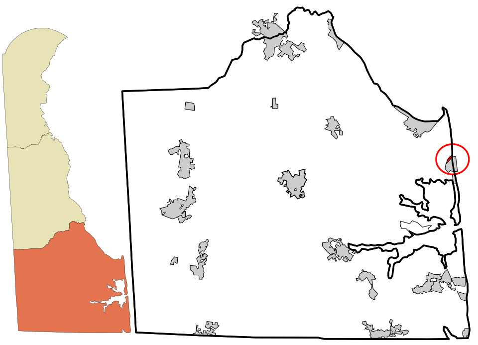 Locator map of Henlopen Acres