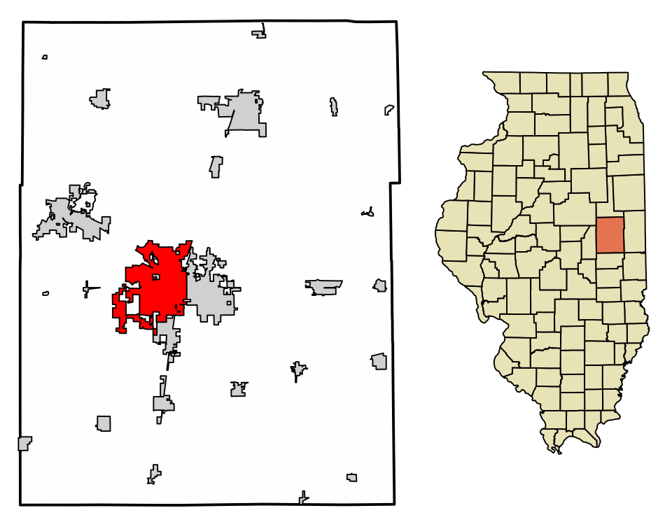 Locator map of Champaign
