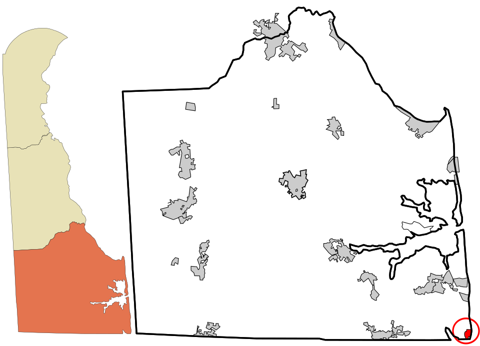 Locator map of Fenwick Island