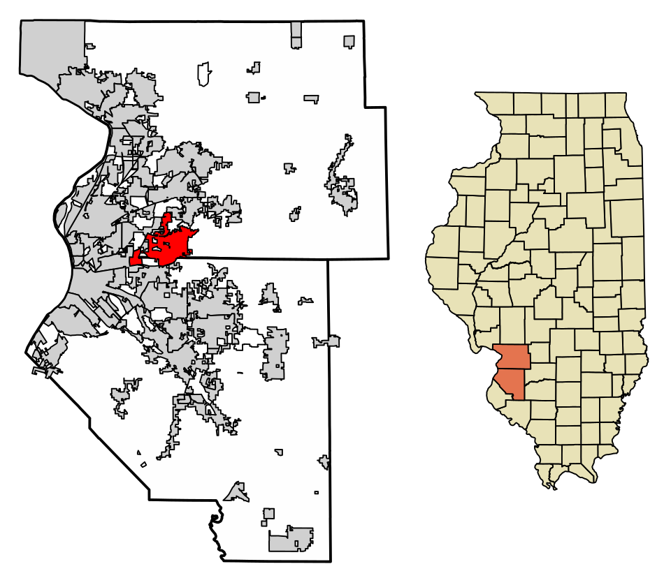 Locator map of Collinsville