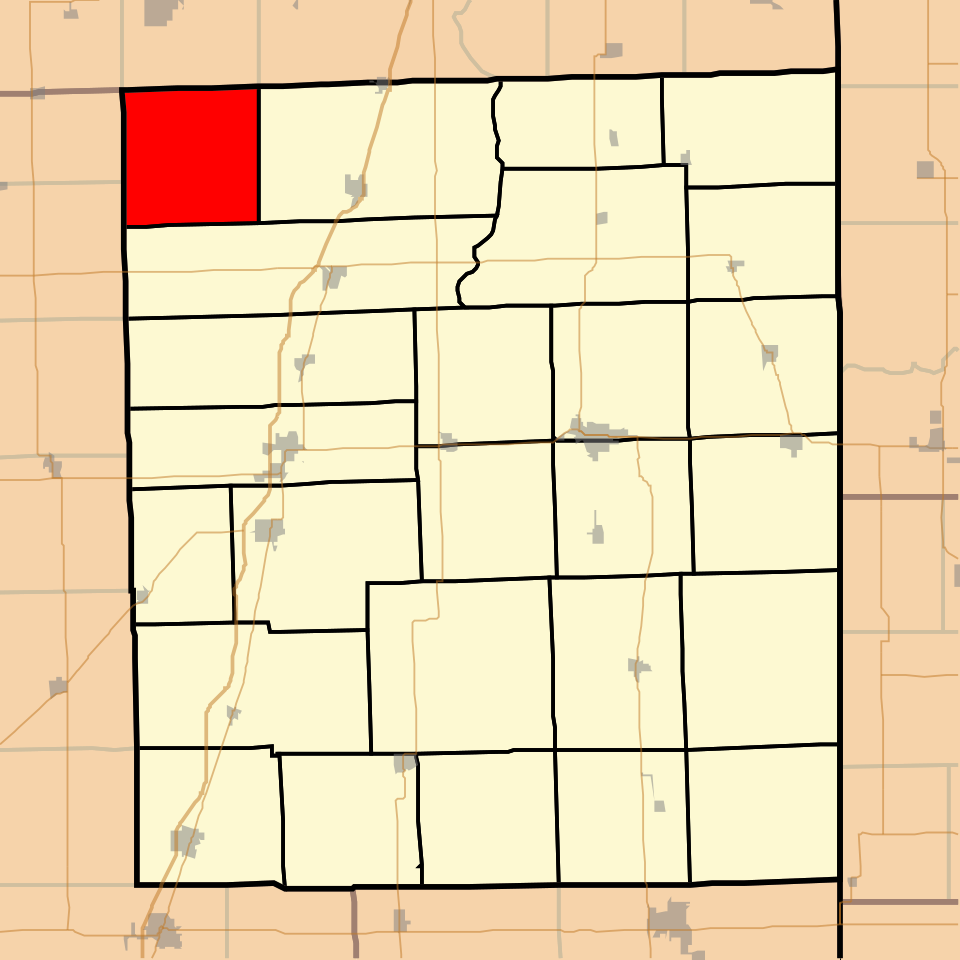Locator map of Milks Grove