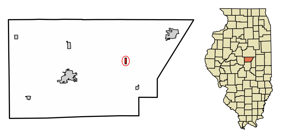 Locator map of De Witt