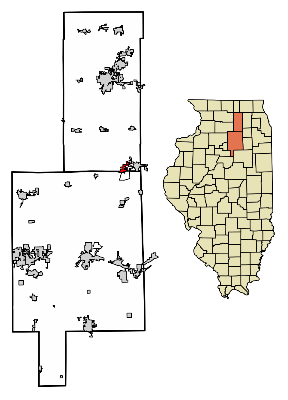 Locator map of Somonauk