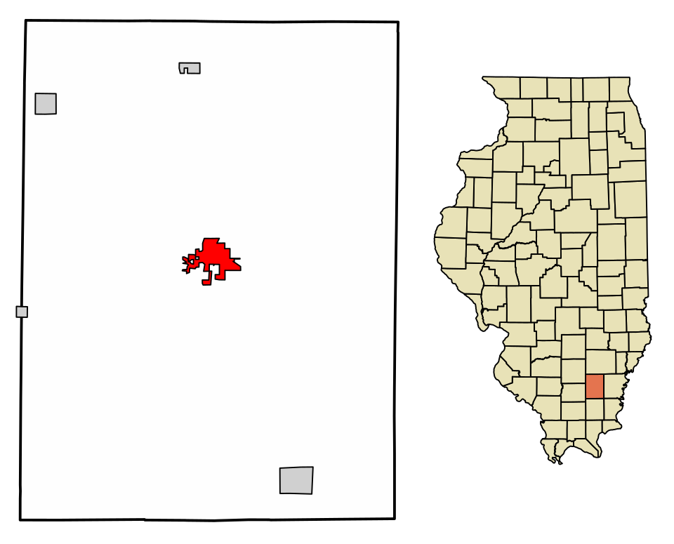 Locator map of McLeansboro