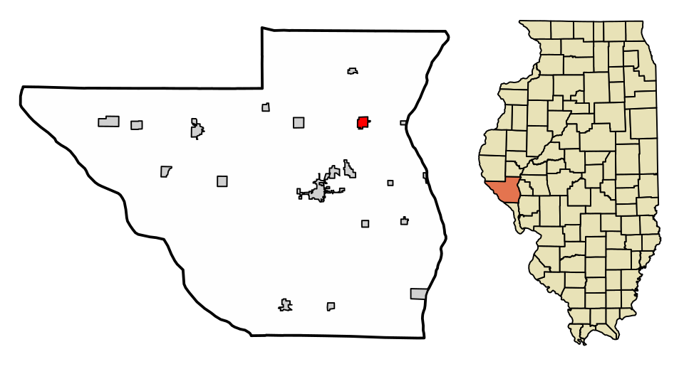 Locator map of Griggsville