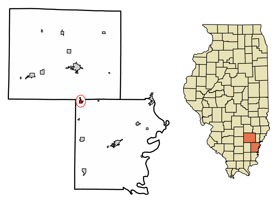 Locator map of Mill Shoals