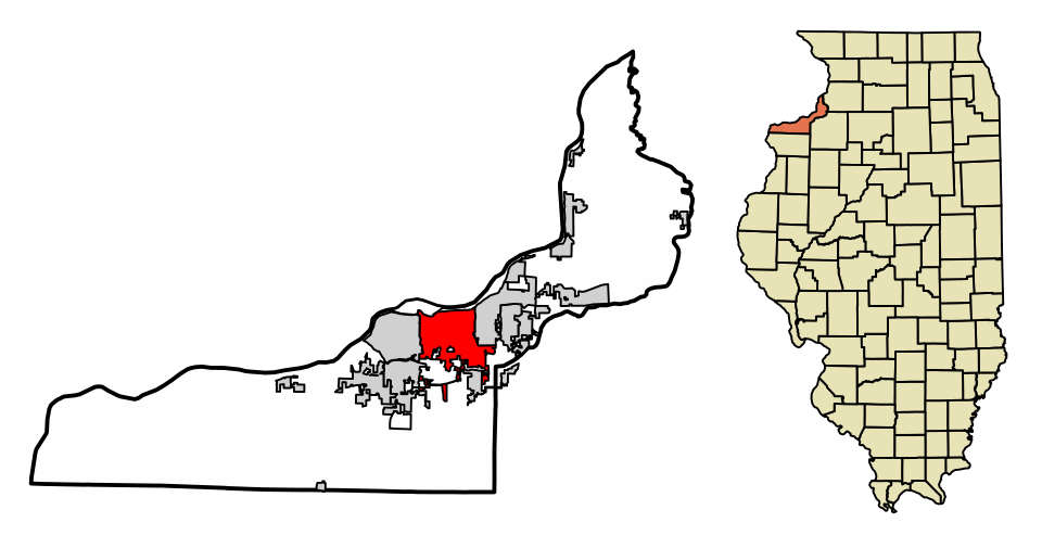 Locator map of Moline