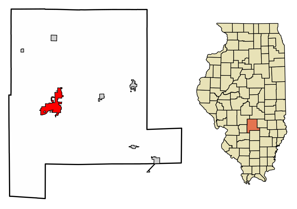 Locator map of Vandalia