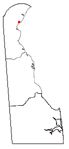 Locator map of New Castle