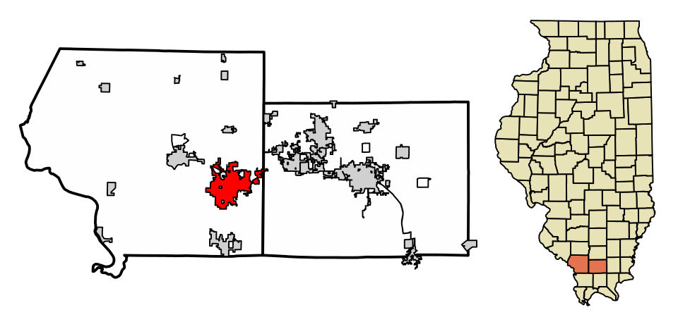 Locator map of Carbondale