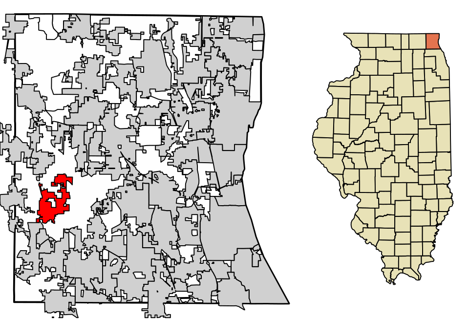 Locator map of Wauconda