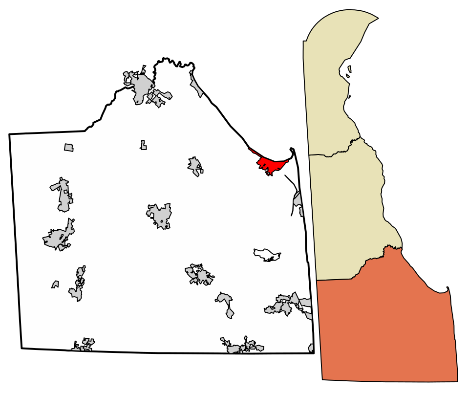 Locator map of Lewes