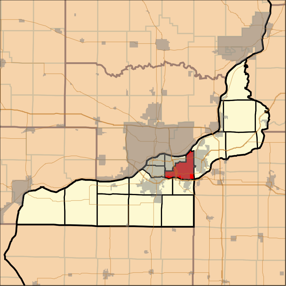 Locator map of South Moline