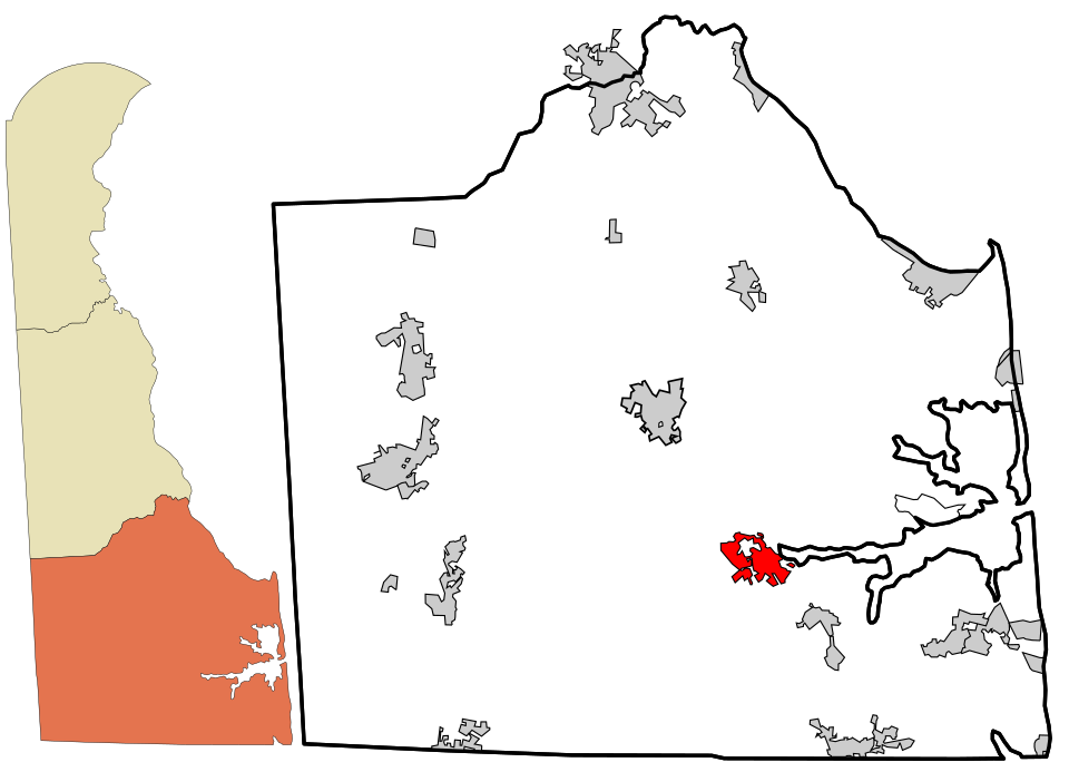 Locator map of Millsboro