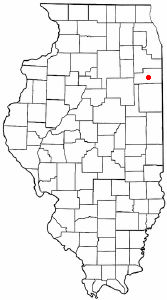 Locator map of Kankakee