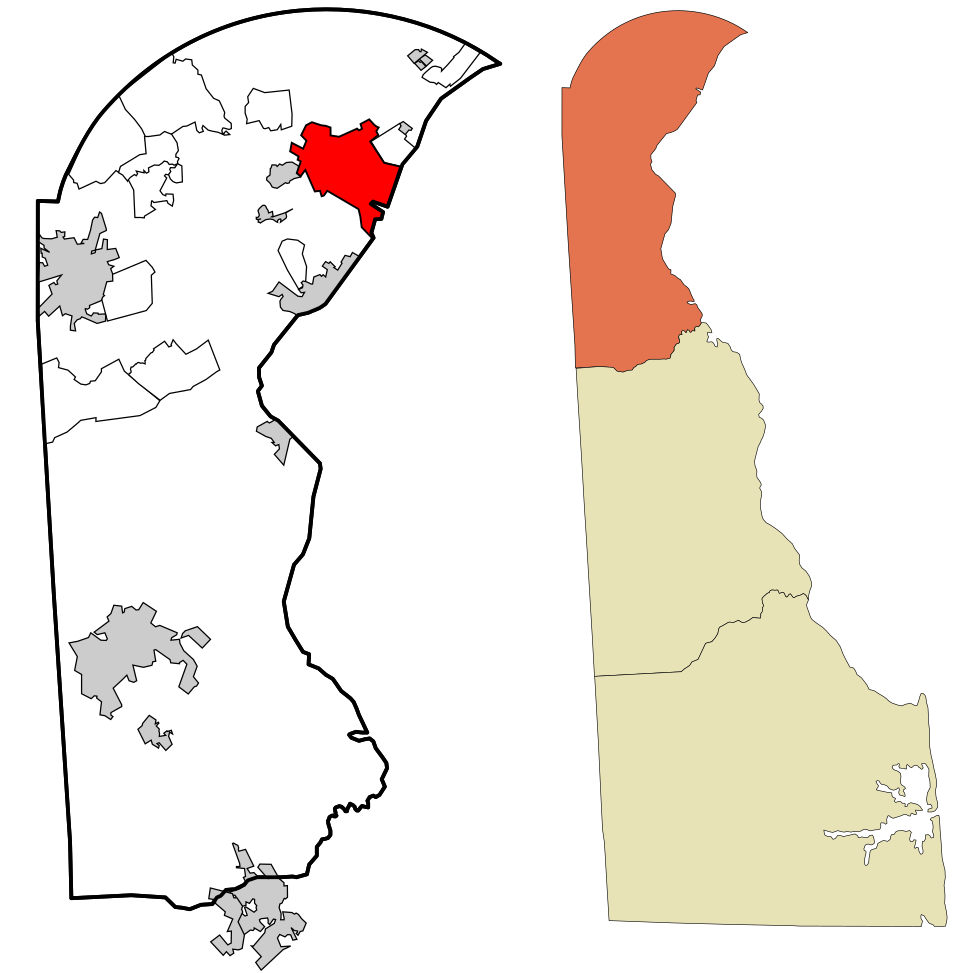 Locator map of Wilmington