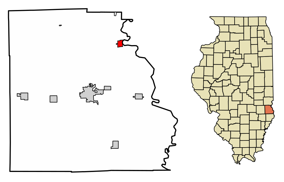 Locator map of Hutsonville