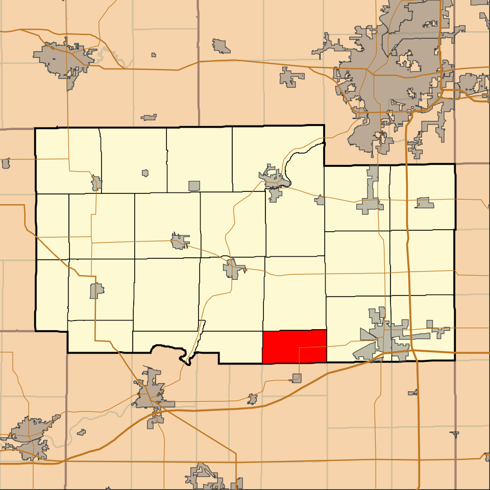 Locator map of Lafayette