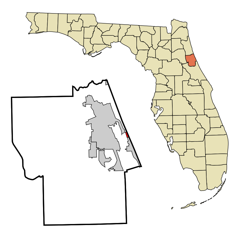 Locator map of Beverly Beach