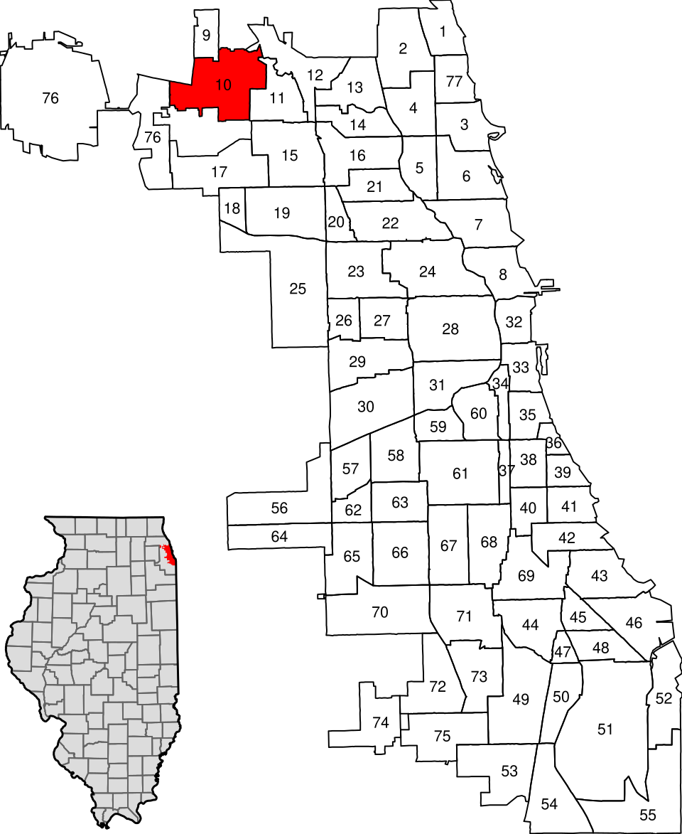 Locator map of Norwood Park