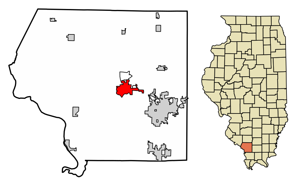 Locator map of Murphysboro