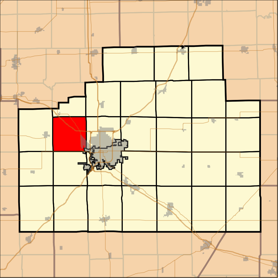 Locator map of Dry Grove