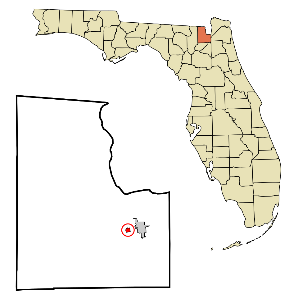 Locator map of Glen St. Mary
