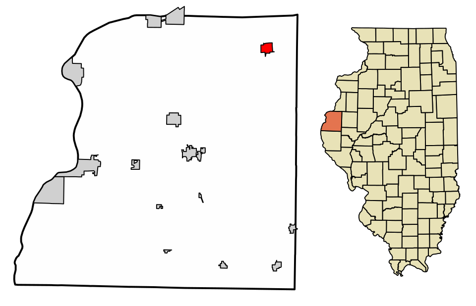 Locator map of La Harpe