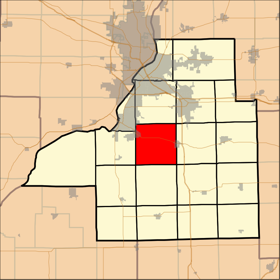 Locator map of Elm Grove