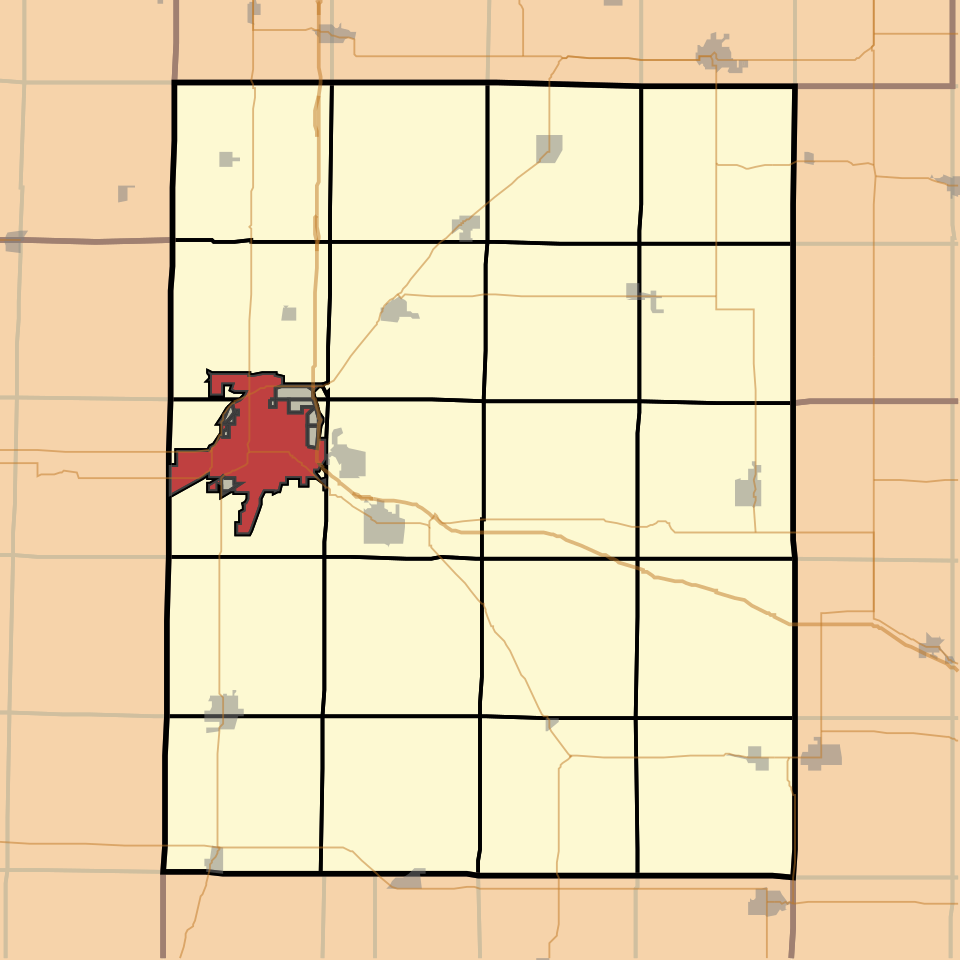 Locator map of Galesburg