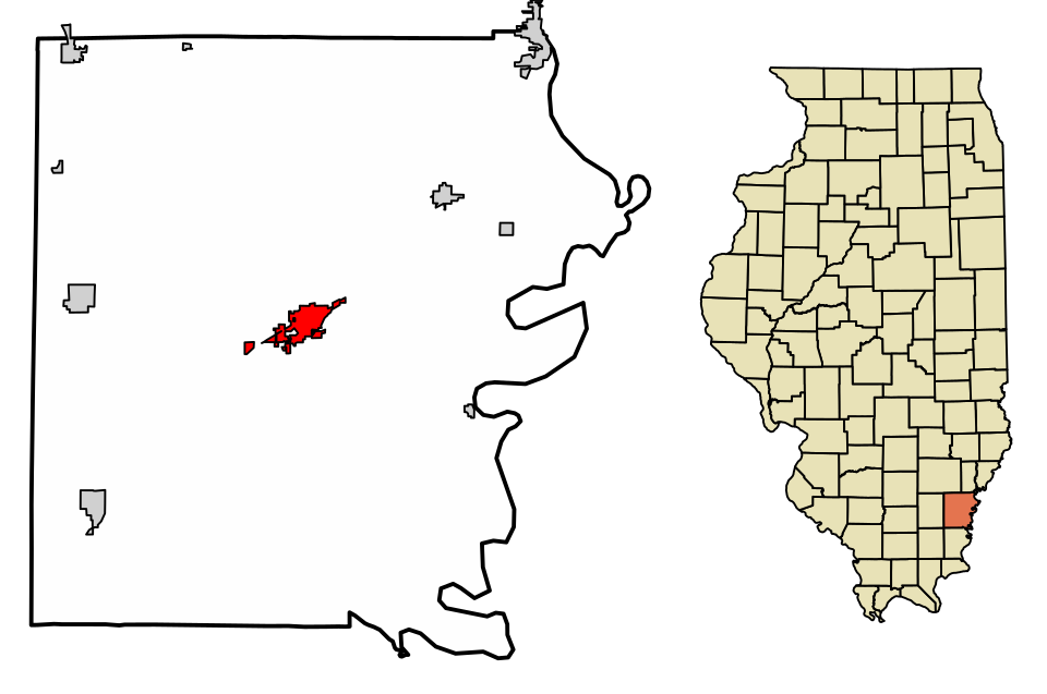 Locator map of Carmi