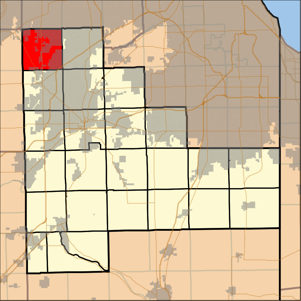 Locator map of Wheatland