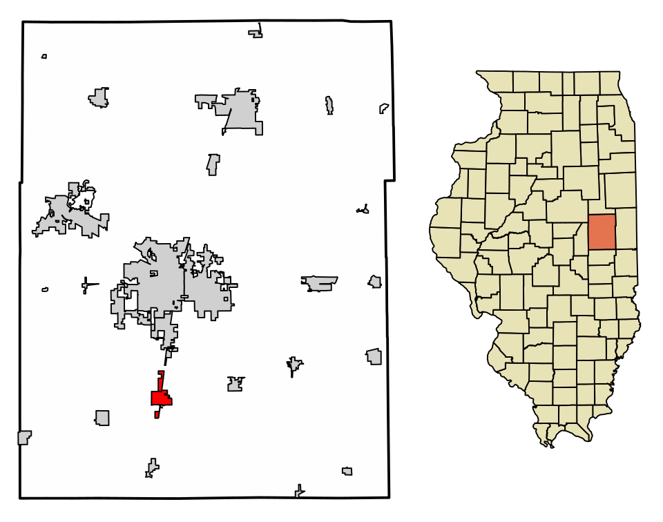 Locator map of Tolono