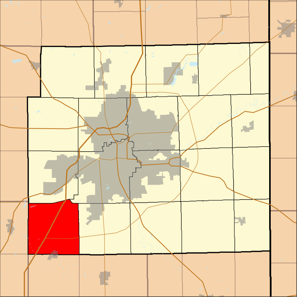 Locator map of Lafayette