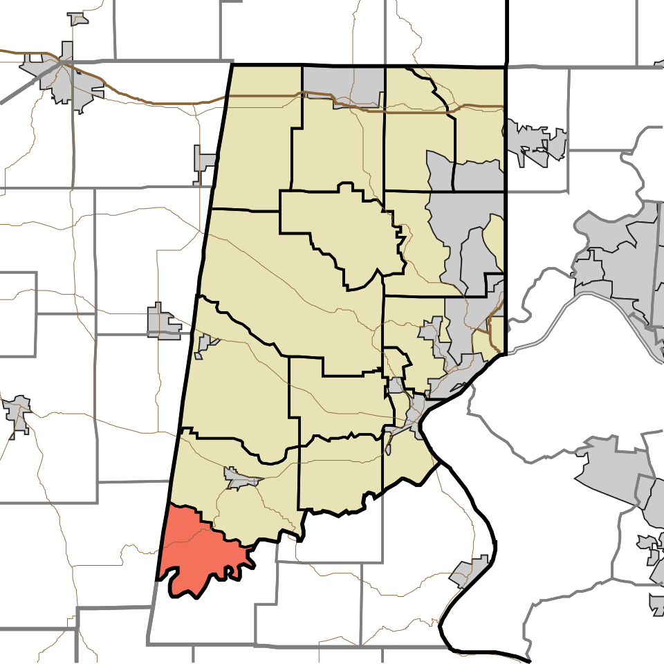 Locator map of Caesar Creek