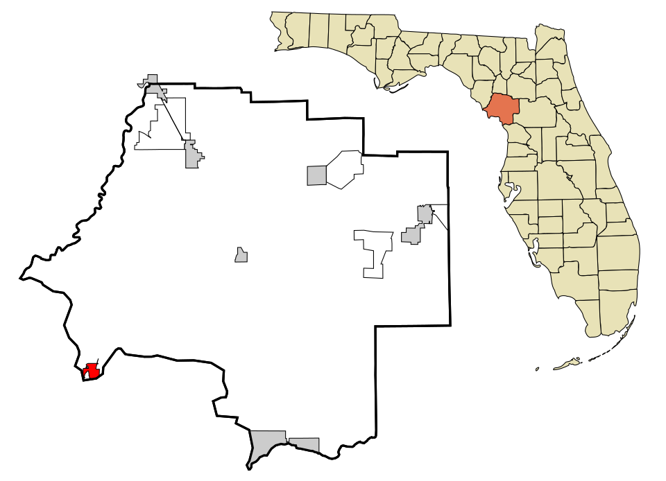 Locator map of Cedar Key