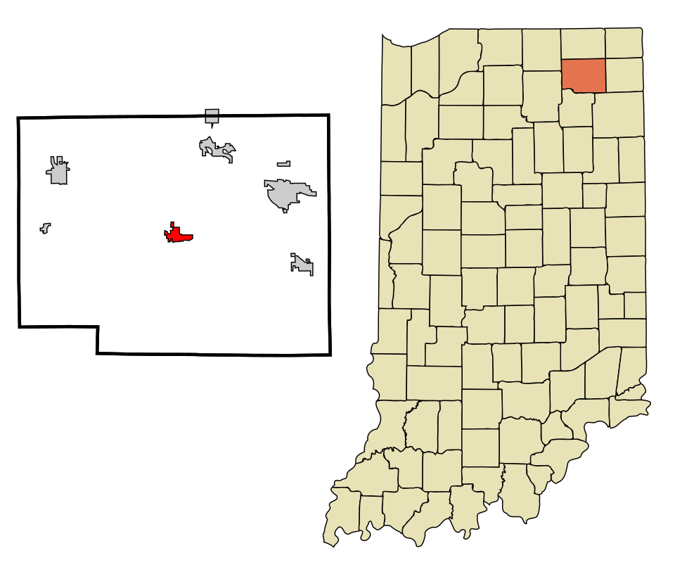Locator map of Albion