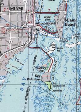 Locator map of Key Biscayne