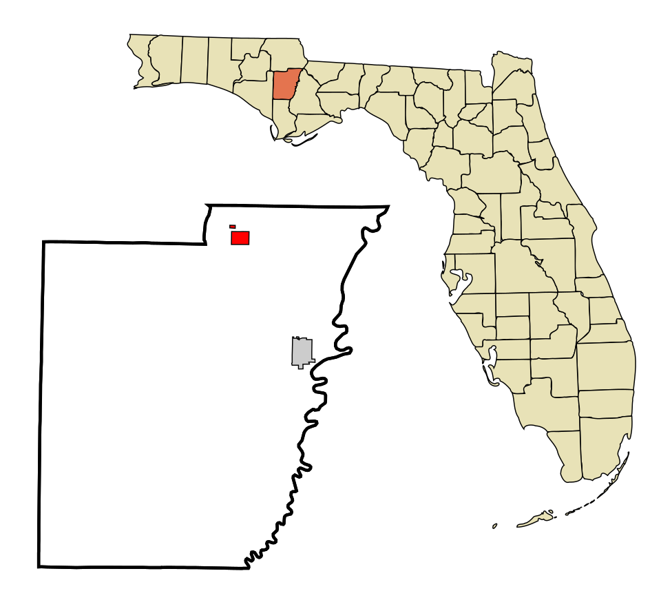 Locator map of Altha