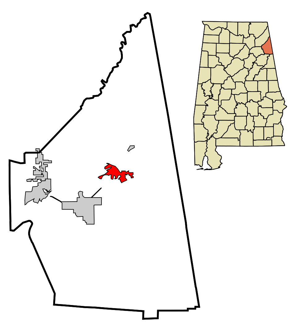 Locator map of Cedar Bluff