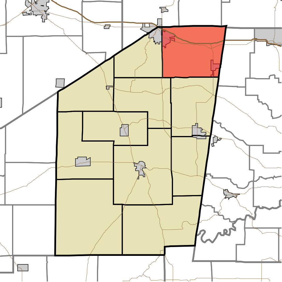 Locator map of Adams