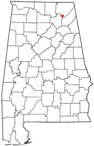 Locator map of Langston