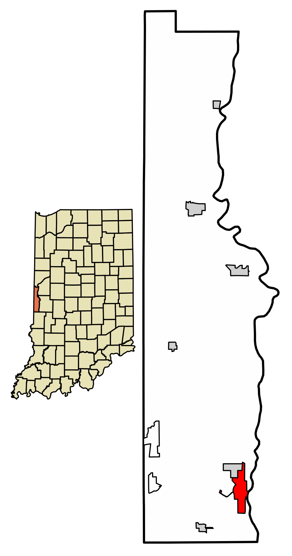 Locator map of Clinton