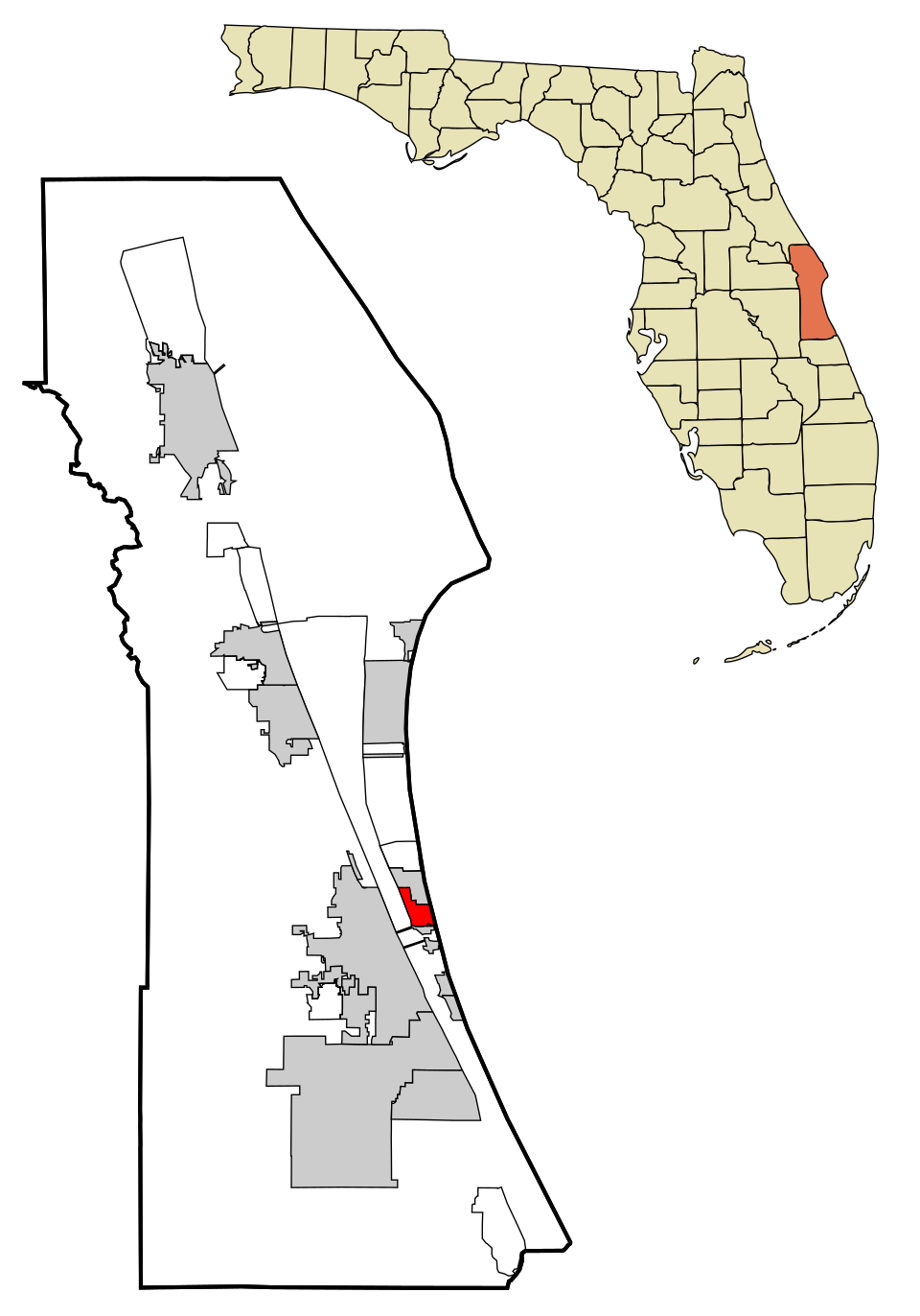 Map of Indian Harbour Beach