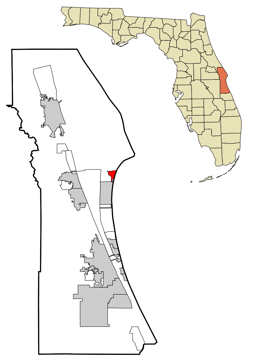 Locator map of Cape Canaveral