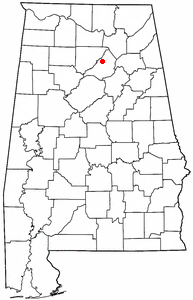 Locator map of Blountsville