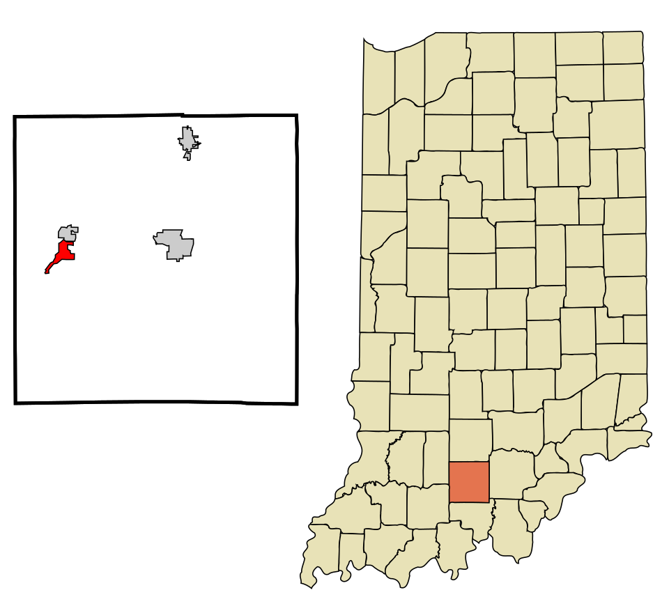 Locator map of French Lick