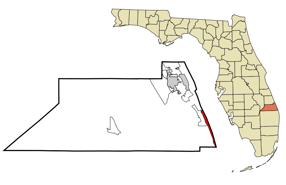 Locator map of Jupiter Island